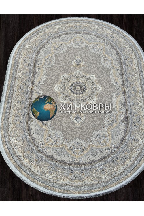 Иранский ковер Adrina 153189 Серый овал